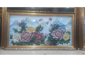 Tranh đá quý hoa mẫu đơn